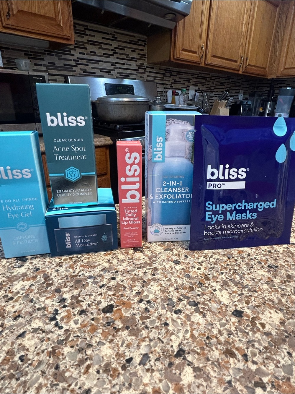 Bliss Pro Supercharged Eye Masks & Blue-Teal Skincare Collection